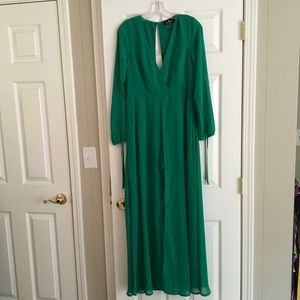 Lulu's Gone With The Whirlwind Green Romper